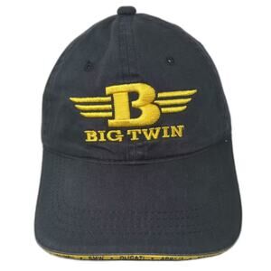 Bretmar Baseball Cap Blue Yellow OS Big Twin Boise ID Slideback Moto Brands Hat